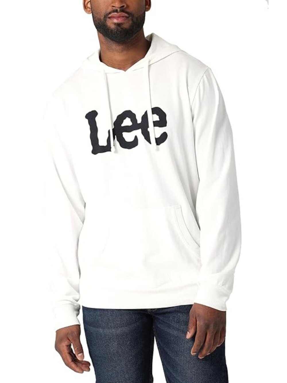 Lee Men's Long Sleeve Hoodie Size Large White
